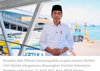 Presiden Joko Widodo Sampaikan Ucapan Selamat Idulfitri 1444 Hijriah