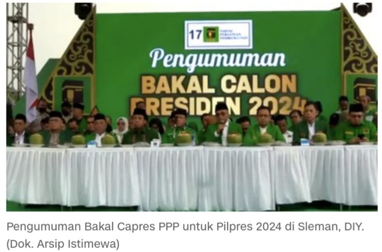 PPP Resmi Usung Ganjar Pranowo Capres 2024