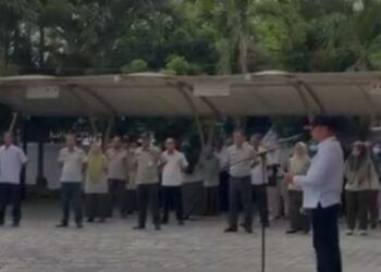 Sekdako Pimpin Apel HKBN Di Halaman Kantor BPBD Pekanbaru