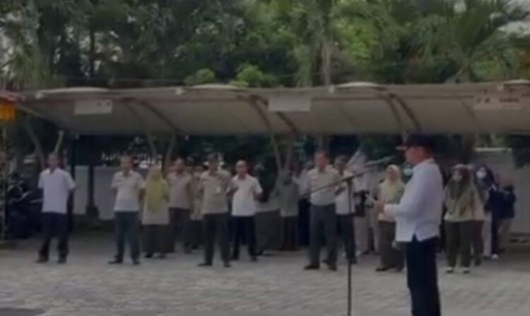 Sekdako Pimpin Apel HKBN Di Halaman Kantor BPBD Pekanbaru