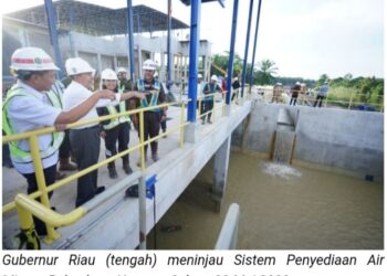 Hampir Rampung, Gubernur Riau Cek Proyek SPAM Pekanbaru-Kampar