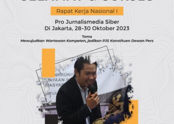 Wujud Kolaborasi, Jurnalis Muda Ikuti Rakernas 1 Pro Jurnalismedia Siber di Jakarta