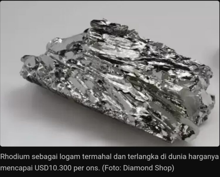 Logam Langka ‘Rhodium’ Harganya 10 Kali Lebih Mahal dari Emas