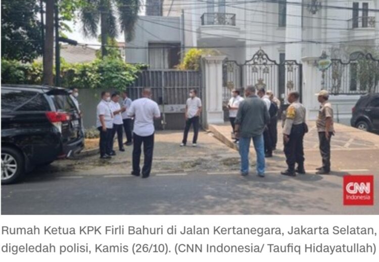 Polisi Geledah Rumah Firli Bahuri di Kertanegara