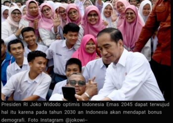 Jokowi Optimis Indonesia Emas 2045 Bisa Terwujud