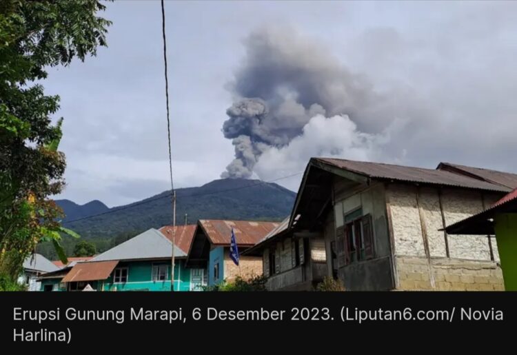 Gunung Marapi Sumbar Masih Terus Erupsi, Berikut Daerah yang Berpotensi Terdampak