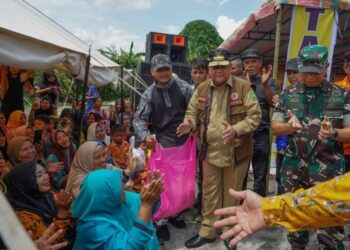 Gubri Edy Nasution Tinjau Banjir di Rokan Hilir