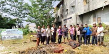 Persiapan Acara Peletakan Batu Pertama Pembangunan Masjid dan Pesantren Nurul Yaqin Pekanbaru – Riau