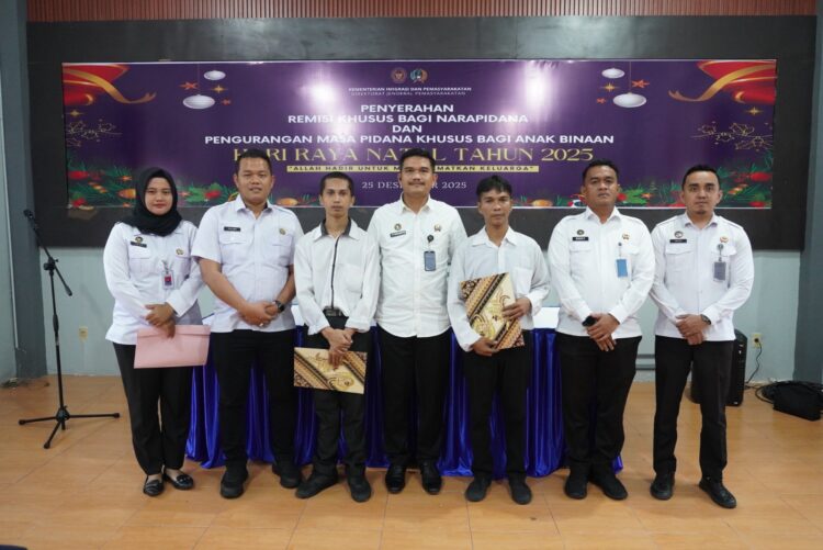 Rutan Kelas I Pekanbaru Berikan Remisi Khusus Natal 2025 kepada 77 Narapidana
