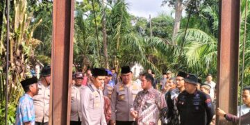 Polres Rokan Hulu Gelar Doa Bersama Renovasi Jembatan Tanjung Betung
