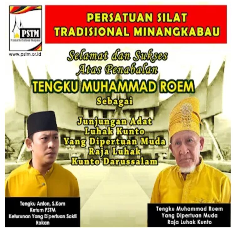 Sah,Tengku Muhammad Roem di Nobatkan Sebagai Junjungan Adar Raja Luhak Kunto Darussalam 