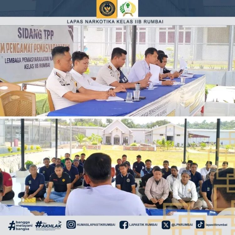 Sidang TPP Lapas Narkotika Rumbai Bahas Usulan Program Pembinaan dan Integrasi WBP