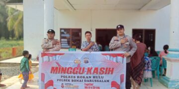 Melalui Minggu Kasih, Polsek Bonai Darussalam Cegah Gangguan Kamtibmas di Gereja