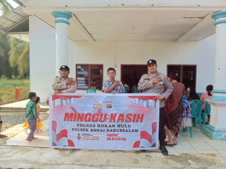 Melalui Minggu Kasih, Polsek Bonai Darussalam Cegah Gangguan Kamtibmas di Gereja