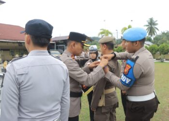 Polres Kampar Laksanakan Apel Gelar Pasukan Operasi Keselamatan Lancang Kuning 2026