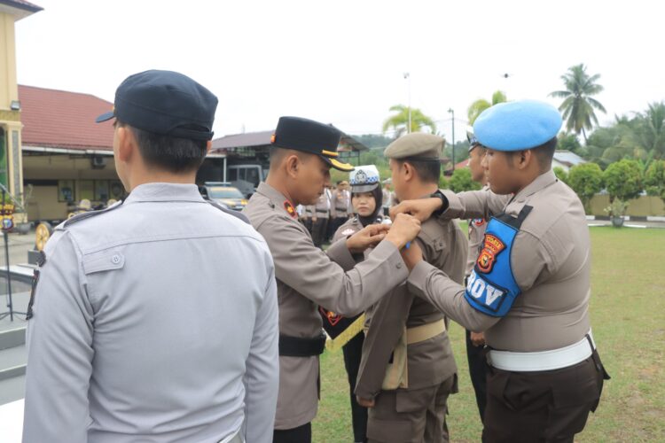 Polres Kampar Laksanakan Apel Gelar Pasukan Operasi Keselamatan Lancang Kuning 2026