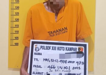 Polsek XIII Koto Kampar Tangkap Pelaku KDRT Pada Istri Sirinya