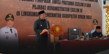 Perkuat Struktur OPD, Bupati Anton Resmi Lantik Pejabat Eselon II dan III Rokan Hulu