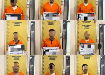 Polres Kampar Tangkap Sembilan Pelaku Penganiayaan di Desa Sinama Nenek