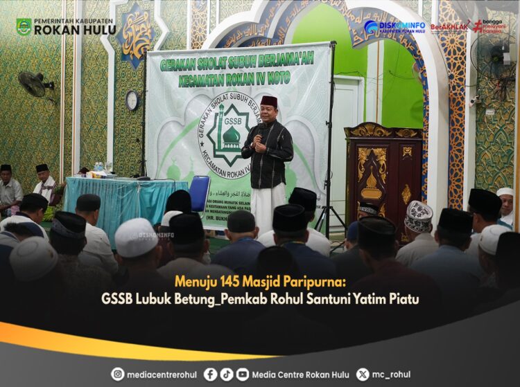 Menuju 145 Masjid Paripurna: GSSB Lubuk Betung Pemkab Rohul Santuni Yatim-Piatu