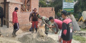Gotong Royong Jadi Nafas Pengabdian,Kodim 0301 Pekanbaru Lakukan Giat TMMD ke-127