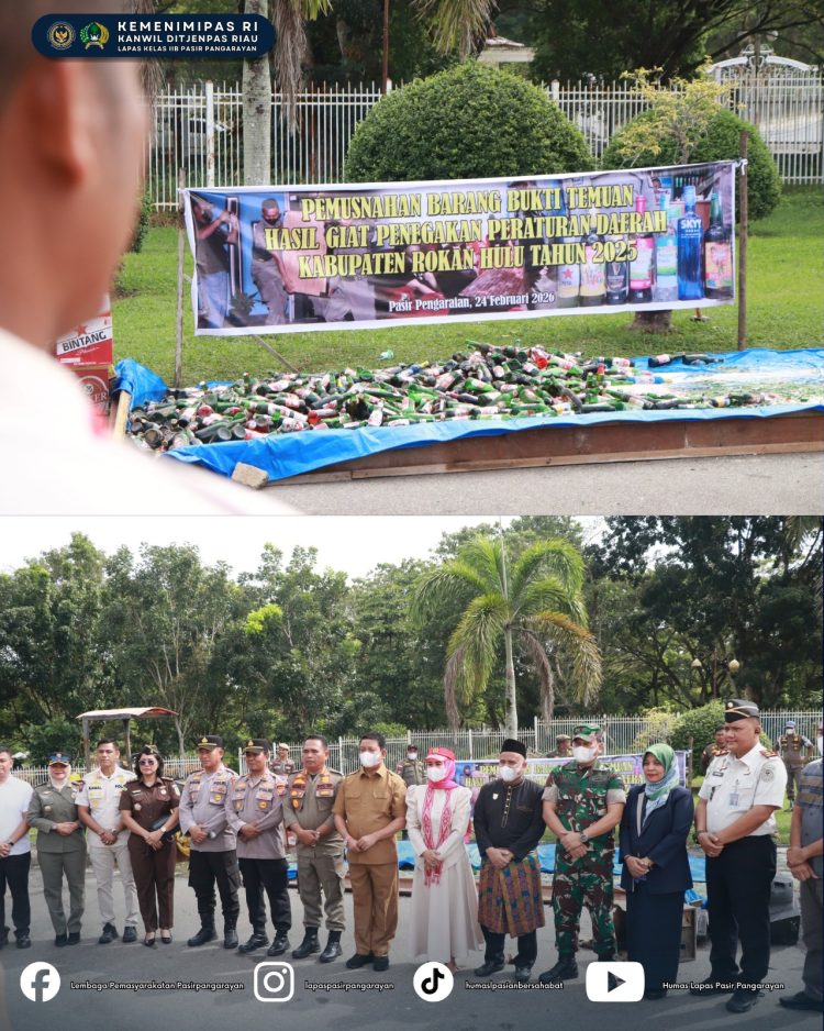 Sinergi Forkopimda: Kalapas Pasir Pangarayan Hadiri Pemusnahan Barang Bukti Hasil Penegakan Perda 2025