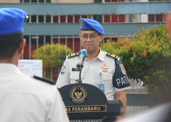 Pimpin Apel Pagi, Kasi Kamtib Lapas Pekanbaru Tekankan Disiplin dan Kesiapsiagaan Jelang Bulan Ramadhan