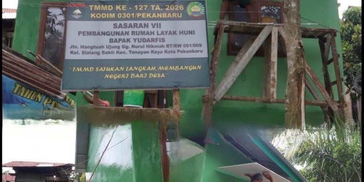 Progres RTLH Bapak Yudarfis (Alm) Capai 89 Persen, Dansatgas TMMD ke-127 Tekankan Kualitas dan Ketepatan Waktu