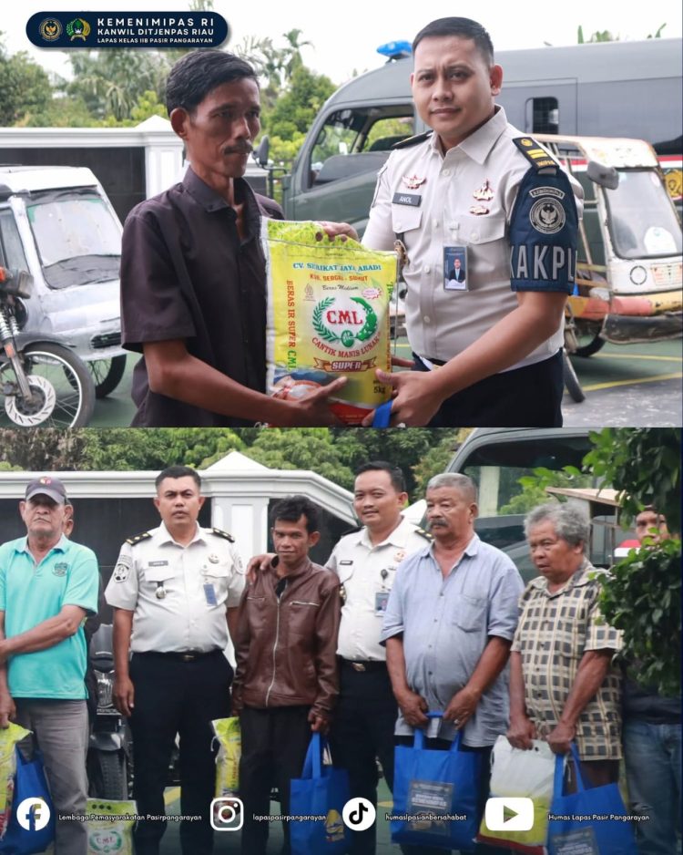 Berkah Ramadan, Lapas Pasir Pangarayan Salurkan Bansos kepada Pejuang Rupiah