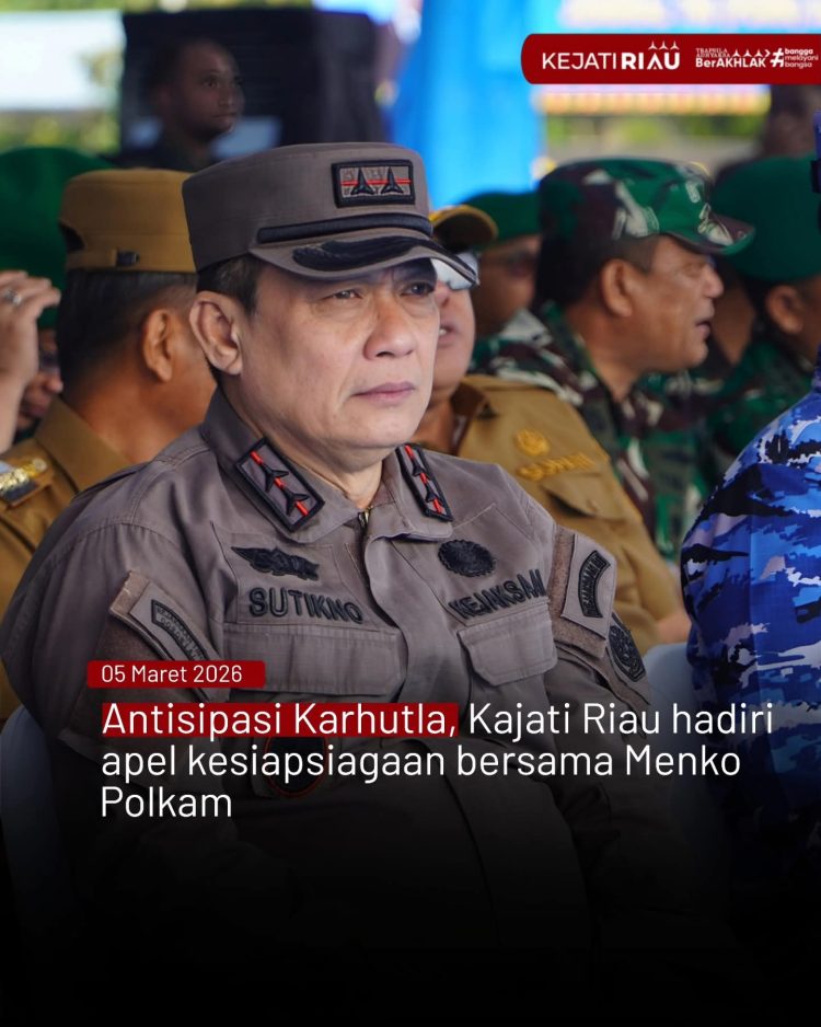 Pemerintah Tegaskan Komitmen Pencegahan Sejak Dini,Kajati Riau Bersama Forkopimda Ikuti Apel Kesiapsiagaan Karhutla