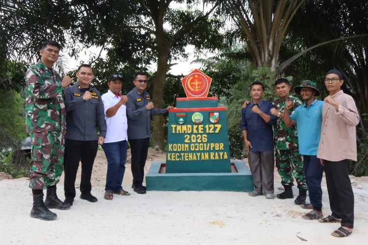 Tim Dinas Penerangan Angkatan Darat Tinjau Lokasi TMMD Ke-127 Kodim 0301/Pekanbaru