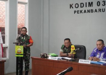 Dansatgas TMMD ke-127 Kodim 0301/Pekanbaru Terima Kunjungan Kerja Tim Wasev