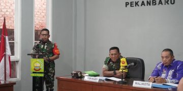 Dansatgas TMMD ke-127 Kodim 0301/Pekanbaru Terima Kunjungan Kerja Tim Wasev