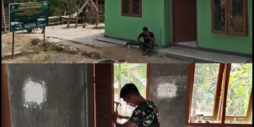 Satgas TMMD Kodim 0301/Pekanbaru Tuntaskan Finishing RTLH Ibu Sarianis, Progres 98 Persen