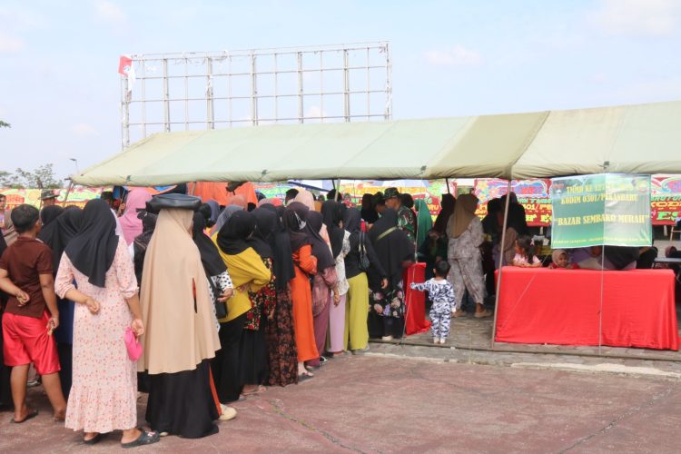 Bazar Pangan Murah dan Pengobatan Gratis Semarakkan Penutupan TMMD ke-127 Kodim 0301/Pekanbaru