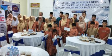 Silaturahmi dan Buka Bersama Rutan Kelas I Pekanbaru Bersama Insan Media dan Anak Yatim