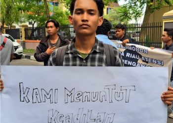 Korban Pengeroyokan di Kampus UNRI Gobah, Rivo Claudio Datangi Polresta Pekanbaru