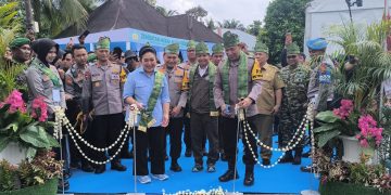 Kapolri-Titiek Soeharto Resmikan-Groundbreaking 110 Jembatan Merah Putih Presisi Riau