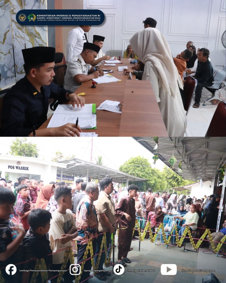 Hari Pertama Kunjungan Idul Fitri 1447 H, Lapas Pasir Pangarayan Dipadati Keluarga Warga Binaan