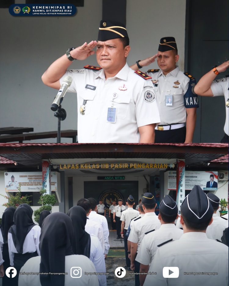 Pimpin Apel Pagi, Kalapas Pasir Pangarayan Berikan Penguatan Agenda Kedinasan kepada Seluruh Pegawai