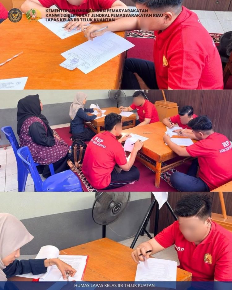 Dukung Hak Pendidikan, Lapas Teluk Kuantan Gelar Ujian Paket C bagi Warga Binaan