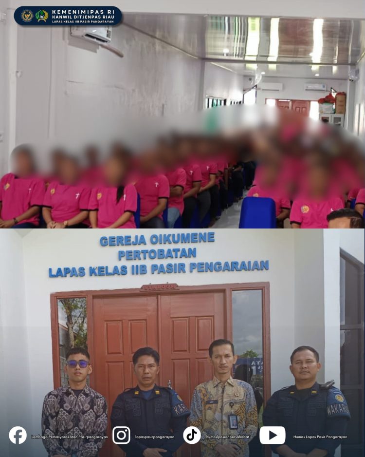 Dalam Pembinaan Kepribadian, Warga Binaan Lapas Pasir Pangarayan Ikuti Ibadah Online Paskah