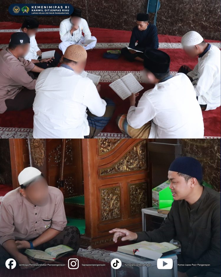 Lapas Pasir Pangarayan Gelar Pengajian Rutin, Warga Binaan Tingkatkan Kemampuan Membaca Al-Qur’an