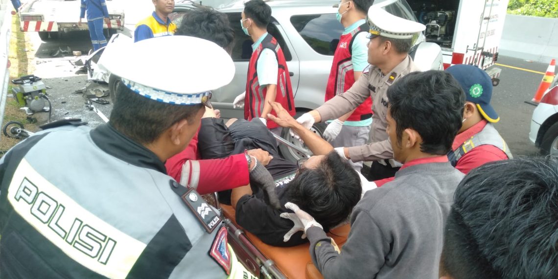 PJR Riau Gerak Cepat Tangani Laka Lantas Ganda di Tol Permai, Satu Korban Meninggal Dunia