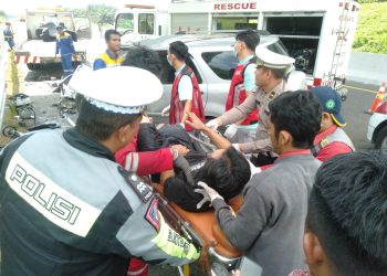 PJR Riau Gerak Cepat Tangani Laka Lantas Ganda di Tol Permai, Satu Korban Meninggal Dunia