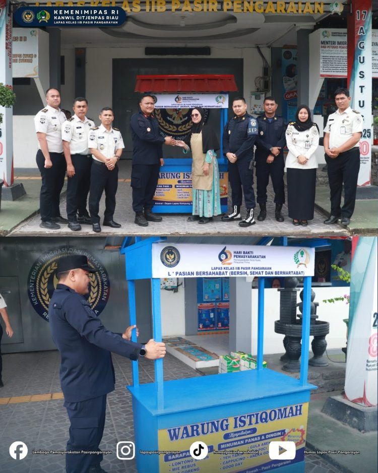 Lapas Pasir Pangarayan Salurkan Bantuan Gerobak Usaha dalam Rangka HBP ke-62