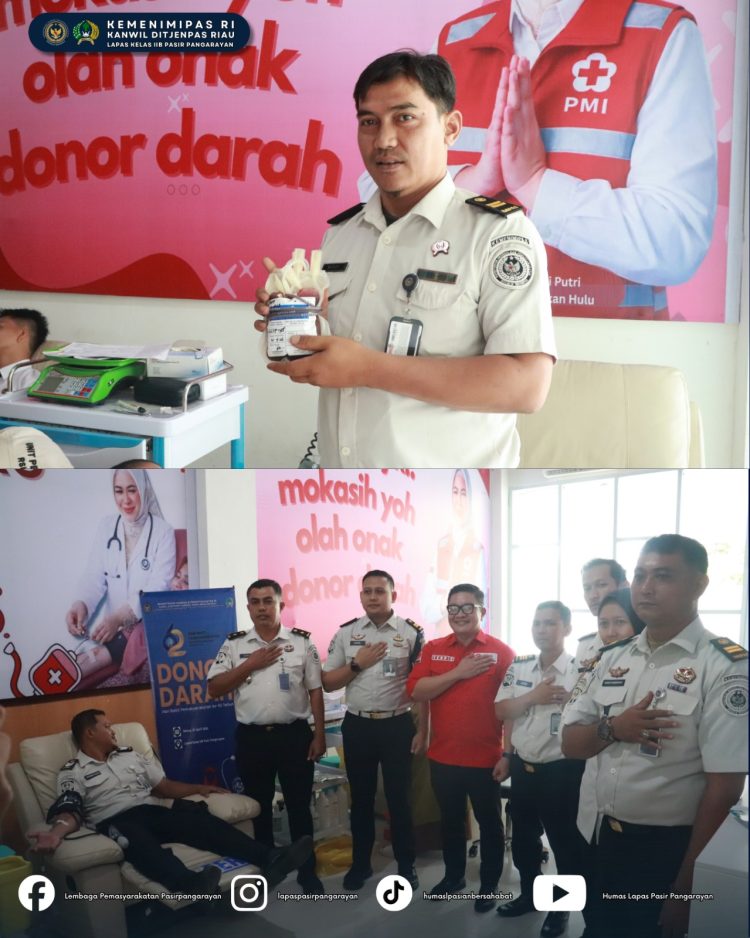 Lapas Pasir Pangarayan Gelar Donor Darah di PMI Rokan Hulu, Wujud Kepedulian dalam HBP ke-62