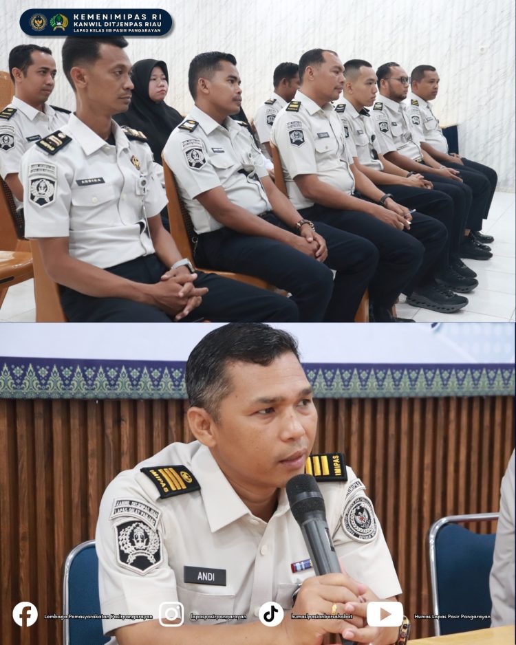 Kasi Binadik dan Giatja Lapas Pasir Pangarayan Berikan Pengarahan Perdana, Tekankan Penguatan Tupoksi Jajaran
