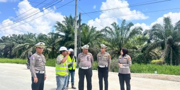 Pengecekan Jalur Lintas Timur KM 83, Ditlantas Polda Riau Pastikan Keamanan Pengguna Jalan