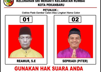 Sepriadi “Piter” Maju Calon Ketua RW 03 Sri Meranti, Pemilihan Digelar Ahad di Halaman Masjid Al Hidayah